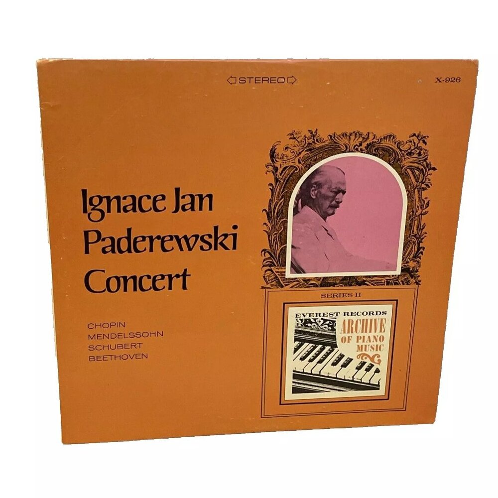 Ignace Jan Paderewski Concert (Vinyl, 1967) Everest X-926 VG+ LP Record Album